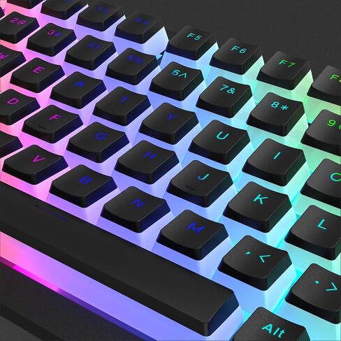 XVX Pudding Keycaps, PBT Keycaps 165 Keys Set Custom Keycap Set, Shine Through Keycaps OEM Profile, Universal Compatiability for 100%, 75%, 65%, 60% Keyboard - White in Saudi Arabia