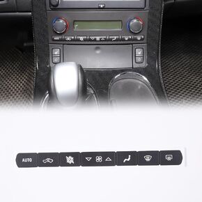 LLKUANG Car AC Dash Button Sticker Repair Kit Compatible with Chevrolet Corvette C6 2005-2013,Fix Ruined Faded AC Controls,Central Control Air Conditioner Button Repair Sticker