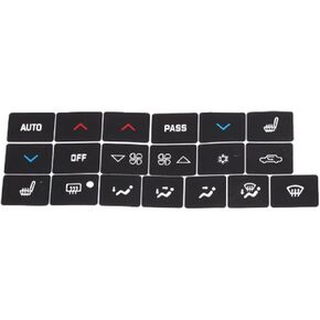 Car Air Conditioner Button Repair Sticker for Buick Lacrosse 2005-2009 Instrument Panel Button Sticker Decal Interior Parts, Black, TR001