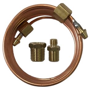Sherco-Auto Mechanical Oil Pressure Gauge 72" Inch Copper Line Tubing Install Kit w/Fittings