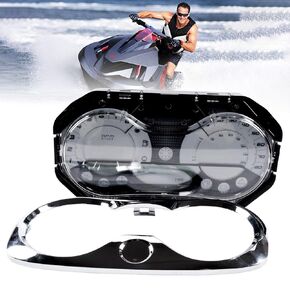 LCD Digital Jet Ski Speedometer 278002270 Compatible with Sea Doo GTX RXP RXT Wake Gauge Cluster 2006-2011 with Chrome Bezel