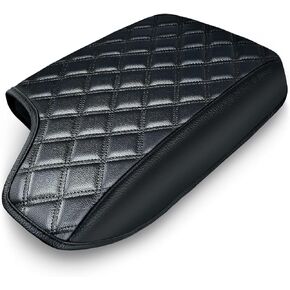 Center Console Cover Fit for Ford Ranger 2019-2023 Armrest Cushion Custom PU Leather Protector Interior Accessories Black(Not for 2023 Ranger XL/Raptor/Wildtrak)