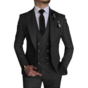 Men's 3 Piece Suit Slim Fit Suits One Button Blazer Vest Pants Formal Business Wedding Prom Suits