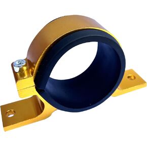 Fuel Filter Fuel Pump Mounting Bracket, Universal Fuel Pump Clamp Holder, Aluminum Alloy Stable Bracket for Car Fuel Fuel Pump 60mm Gold