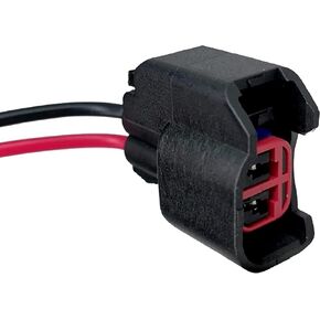 Pack-1 Injector Connector with Wire, EV6 EV14 Injector Connector Socket, Standard Motor Products Fuel Injector Connector for Most Cars SUVs and Trucks (Black), QCCT001