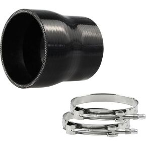 Ucreative Straight Coupler Silicone Hose ID 2.5" to 3.0" (63mm to 76mm) 4-Ply with T-Bolt Clamps