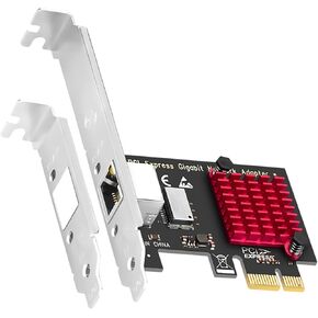 GLOTRENDS LE8204H 4 Ports Gigabit PCIe 1X Network Card, RTL8111H Chip, RJ45 LAN Port, Compatible with Windows Sever Linux Ubuntu VMware, etc