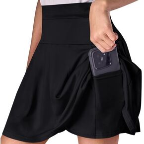 Girls Pleated Tennis Skirt with Adjustable Waist Pockets Shorts Toddler Athletic School Golf Cheer Skorts