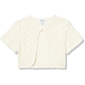Speechless Girls' Short Sleeve Lace Shrug