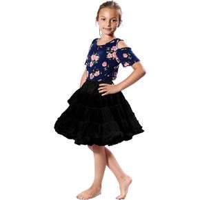 Malco Modes Little Betty Petticoats for Hoop Skirt | SM Black Petticoat for Tutu Flower Dress