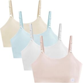 Girls Training Bra Teen Bras Big Kids Sports Bra 8-10 10-12 12-14 14-16 Years Old Breathable Mesh Design