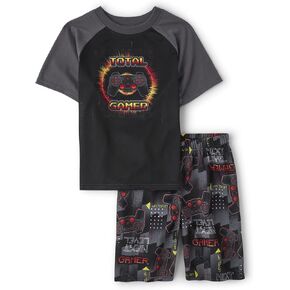 The Children's Place Boys' Short Sleeve 2 Piece Pajama Set