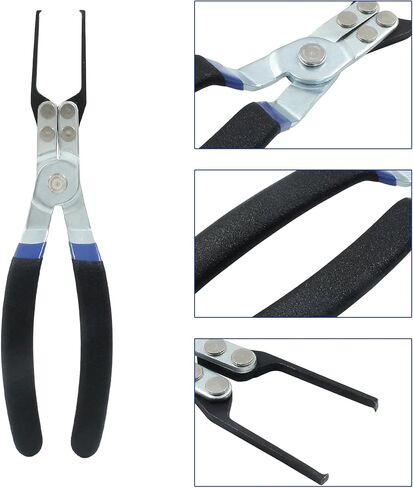 كماشة مجتذب التتابع للسيارات أداة سحب الصمامات المعدنية أداة إزالة الصمامات للسيارة (أسود) in Kuwait