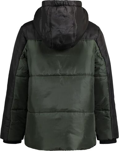 Calvin Klein Boys' Heavy Weight Hooded Legacy Bubble Jacket with Polar Fleece Lining in Saudi Arabia