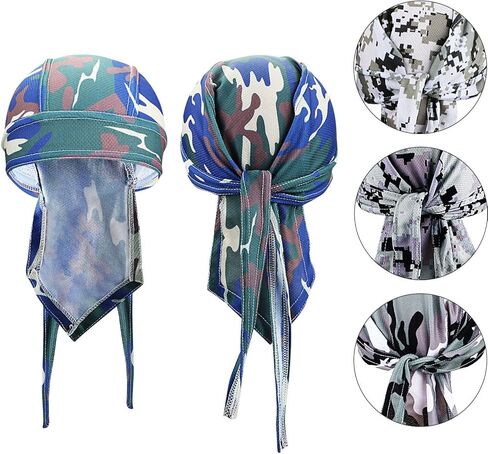 Chuangdi Sweat-Wicking Beanie Cap Skull Cap ، قبعات القراصنة سريعة الجفاف للرجال والنساء, ألوان متعددة, L in Kuwait