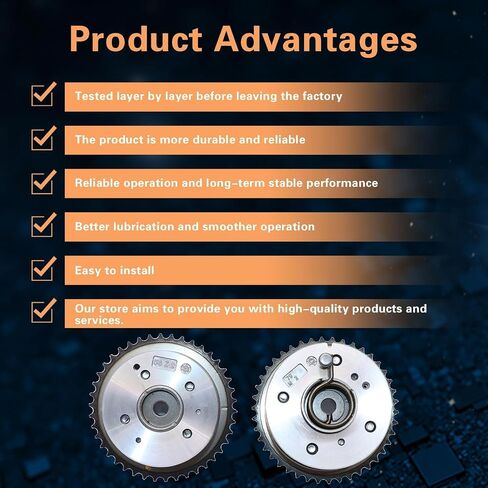 243502G750 Engine Timing Camshaft VVT Sprockets Compatible With Hyundai Sonata Santa 2013-2018 Compatible With Kia Sorento Optima Sportge 2011-2019 243702G751 24370-2G750 918-702 in Saudi Arabia