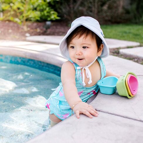 green sprouts Baby Girls' Breathable Swim & Sun Bucket Hat in Kuwait