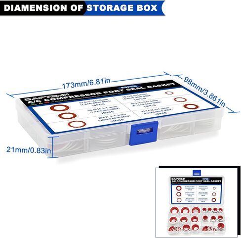 85PCS A/C Compressor Bonded Seal Washers Assortment Kit, 6 Sizes Air Conditioning Compressor Port Gasket Repairs Universal Automotive Self-Centered Washers (ID: 8mm-17.5mm) in Saudi Arabia