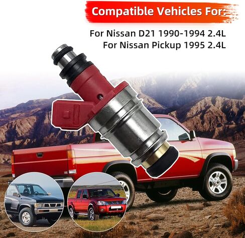 4 قطعة حاقن الوقود 16600-86G00-يصلح لنيسان D21 1990-1994 2.4L/لنيسان بيك اب 1995 2.4L in Kuwait