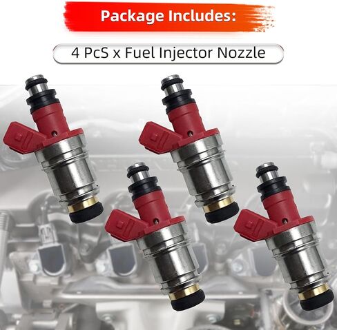 4 قطعة حاقن الوقود 16600-86G00-يصلح لنيسان D21 1990-1994 2.4L/لنيسان بيك اب 1995 2.4L in Kuwait