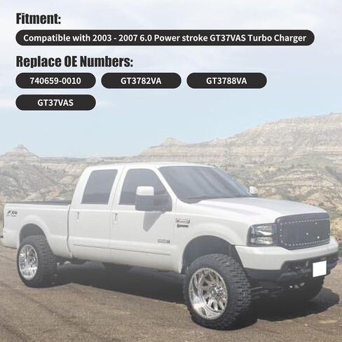 مجموعة إصلاح إعادة بناء توربو متوافقة مع Ford 2003-2007 F250 F350 F450 F550 بعض الرحلات، E350، E450 6.0 مجموعة إعادة بناء توربو باور ستروك مناسبة لشاحن توربيني GT37VA وGT3782VAS in Saudi Arabia