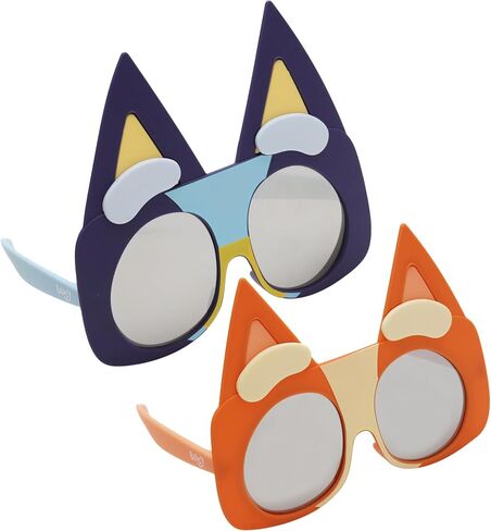 Sun-Staches Bluey Official Sunglasses | Dress up as Bluey, Bingo, Socks or Muffin | UV 400 | One Size Fits Most in Saudi Arabia