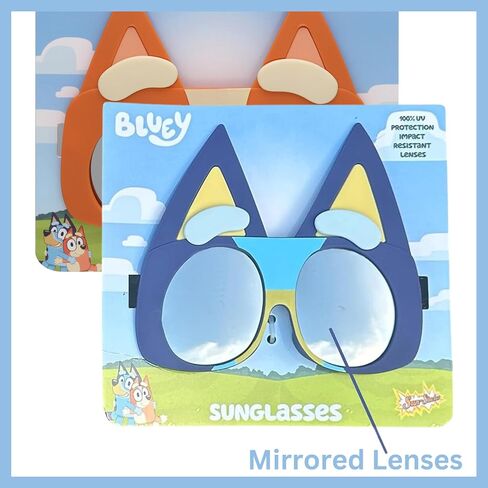 Sun-Staches Bluey Official Sunglasses | Dress up as Bluey, Bingo, Socks or Muffin | UV 400 | One Size Fits Most in Saudi Arabia