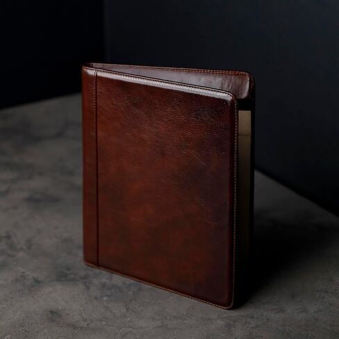 Time Resistance Leather Portfolio – Tablet size Leather Document Case – Small Briefcase Made in Italy in Saudi Arabia