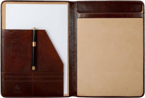 Time Resistance Leather Portfolio – Tablet size Leather Document Case – Small Briefcase Made in Italy in Saudi Arabia