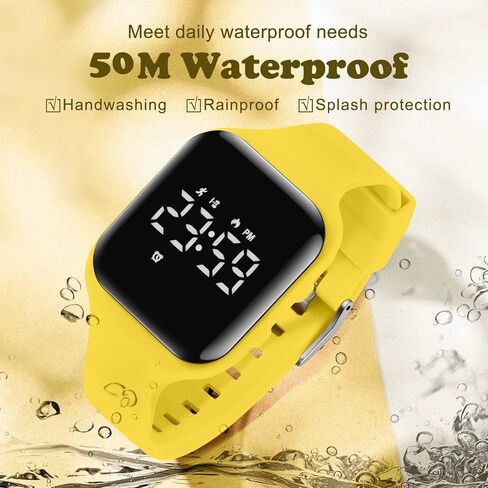 Kids Watch Digital Watch for 5-12 Years Old Boys Girls, Kids Fitness Tracker Watch with Alarm Clock, Stopwatch, Step Counter Sports Watch, No App Waterproof Watch for Kids Teens Gifts in Kuwait