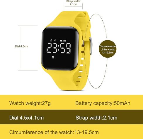 Kids Watch Digital Watch for 5-12 Years Old Boys Girls, Kids Fitness Tracker Watch with Alarm Clock, Stopwatch, Step Counter Sports Watch, No App Waterproof Watch for Kids Teens Gifts in Kuwait