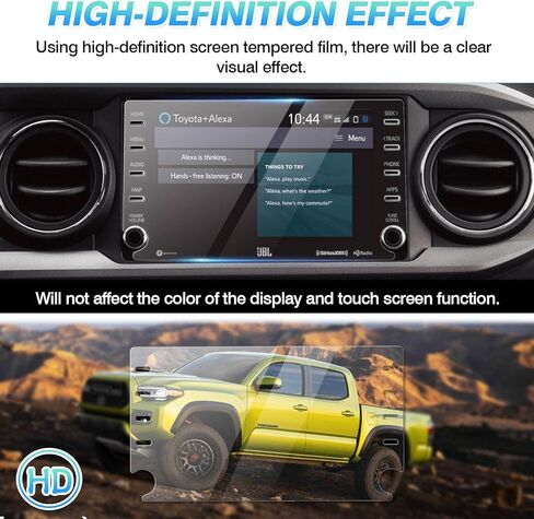 Autorder Custom Fit for Screen Protector Toyota 4Runner 2020 2021 2022 2023 Accessories Tempered Glass 9H Navigation Touchscreen Protective Film(8 Inch) in Kuwait