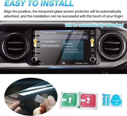 Autorder Custom Fit for Screen Protector Toyota 4Runner 2020 2021 2022 2023 Accessories Tempered Glass 9H Navigation Touchscreen Protective Film(8 Inch) in Kuwait