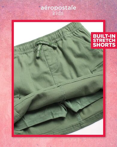 AEROPOSTALE Girls' Skort Set - 2 Piece Jersey Graphic Tee and Twill Cargo Scooter Skorts - Summer Outfit for Girls (7-16) in Saudi Arabia