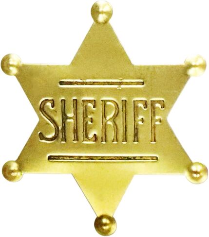 Sheriff Badges Deputy Children's Sheriff Badge Brooch Western Toy Sheriff Badge Brooch for Adults Boys Girls Party Costume Play Props D1-LJXHZ in Saudi Arabia