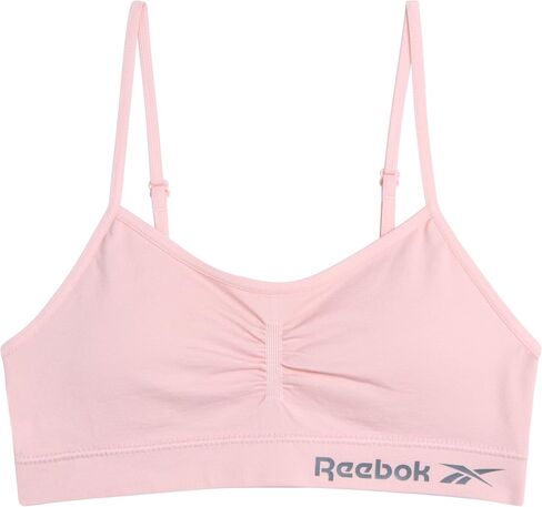 Reebok Girls' Training Bras - 2 Pack Racerback Crop Cami Bralette with Removable Pads - Soft Seamless Bra for Girls (6-16) in Saudi Arabia