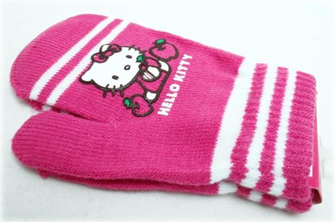 Hello Kitty Apple Mitten - إكسسوار شتوي للأطفال الصغار والفتيات الصغيرات - منتج مرخص رسميًا in Kuwait