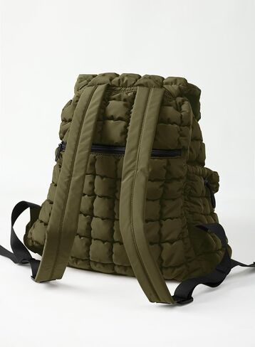 ODODOS Quilted Backpack for Women Lightweight Puffer Hiker Pack Drawstring Padding Travel Gym Bag, Avocado in Saudi Arabia