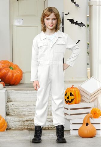 BesserBay Halloween Kids Long Sleeve Coveralls Killer Jumpsuit Flight Suit with Pockets 4-14 Years in Saudi Arabia
