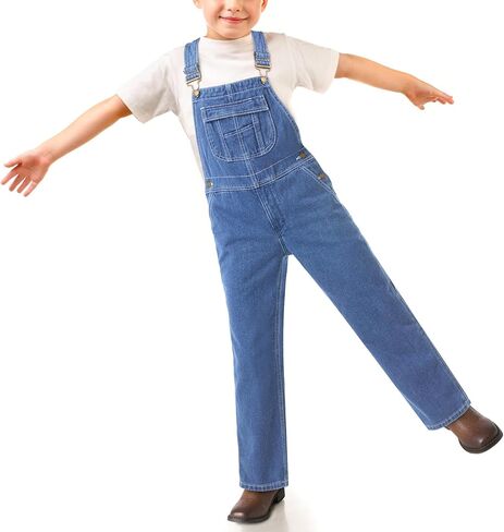 HISEA Boys' Denim Bib Overalls Size 8-16, Boys Youth Relaxed Fit Overall with Adjustable Straps and Convenient Tool Pockets in Saudi Arabia
