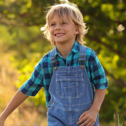 HISEA Boys' Denim Bib Overalls Size 8-16, Boys Youth Relaxed Fit Overall with Adjustable Straps and Convenient Tool Pockets in Saudi Arabia