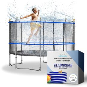 ThrillZoo Trampoline Sprinkler for Kids – Outdoor Water Play for 14-16 ft Trampolines – Summer Fun Backyard Splash Accessory – Extra Long Hose & Easy Setup