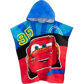 Disney Boys Poncho Cars Red One Size