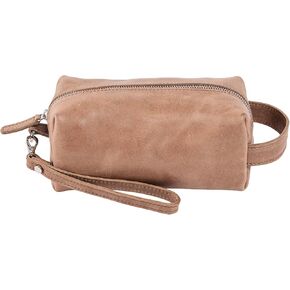 PEGAI Leather Travel Toiletry Bag for Men | Handmade Top Grain Distressed Dopp Kit, Mens Toiletry Bag, Shaving Kit Case Travel Organizer - Lee (Black)