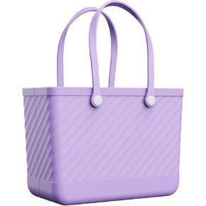 Beach Bag Rubber Tote for Women – Large Waterproof Sandproof Leakproof with Zipper Pocket for Travel Pool Boat Gym
