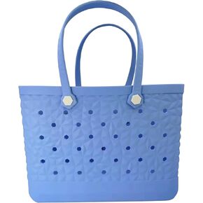 Rubber Beach Bag Waterproof Durable Tote Bag for Beach Sports Pool Modern Rubber Tote