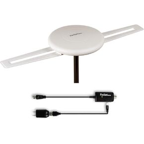 Five Star [Newest 2020] HDTV Antenna - 360° Omnidirectional Amplified Outdoor TV Antenna up to 150 Miles Indoor/Outdoor,RV,Attic 4K 1080P UHF VHF Supports 4TVs Installation Kit & Mounting Pole