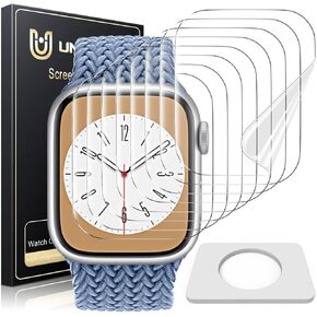 UniqueMe for Apple Watch Ultra 2 / Apple Watch Ultra Screen Protector 49mm, Military Grade Shockproof Case Friendly Anti-Scratch Bubble-Free Tempered Glass Clear Cover for iWatch Ultra (4 Pack)