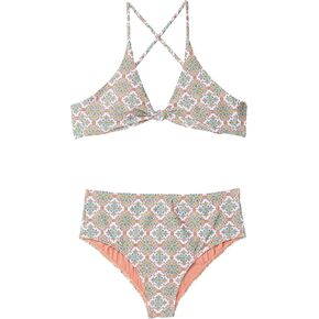 O'NEILL Kids Alexa Tile Knot Top Set