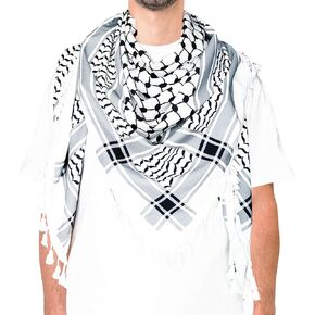 Palestine Scarf Arab Keffiyeh Scarf for Men Women - Shemagh Wrap Arab Turban Cover Head Scarf with Tassels